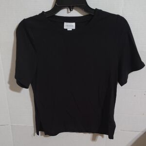 For Cynthia Black Short Sleeve Tee -D